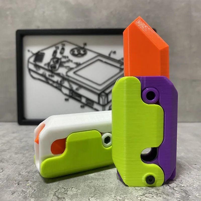 3D Carrot Gravity Fidget Knife Toy for Kids by HitMyNeed
