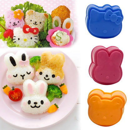 3D Cartoon Rice Shaper Set (3pcs) for Bento & Sushi by HitMyNeed