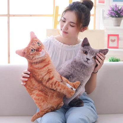 3D Cat Shape Throw Pillow Plush Cushion by HitMyNeed