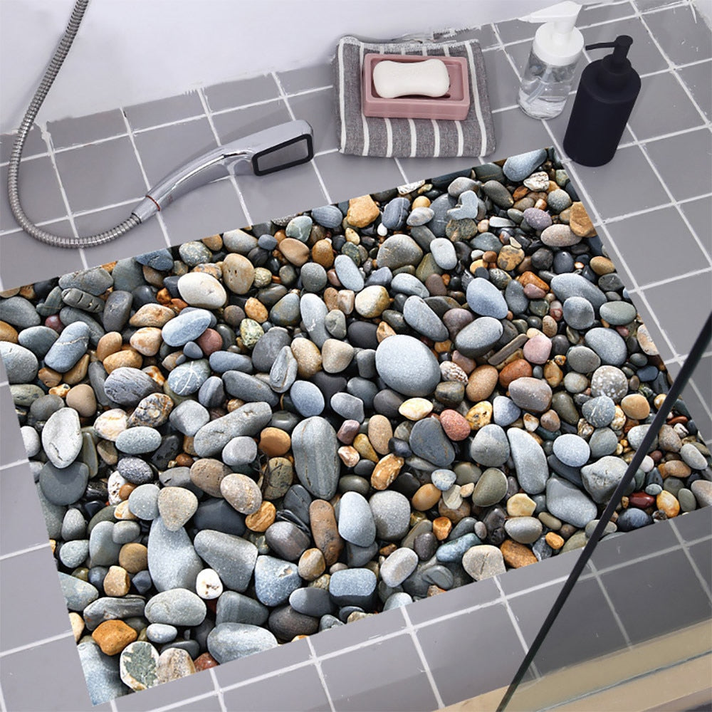 3D Cobblestone Floor & Wall Sticker 50 x 70cm by HitMyNeed