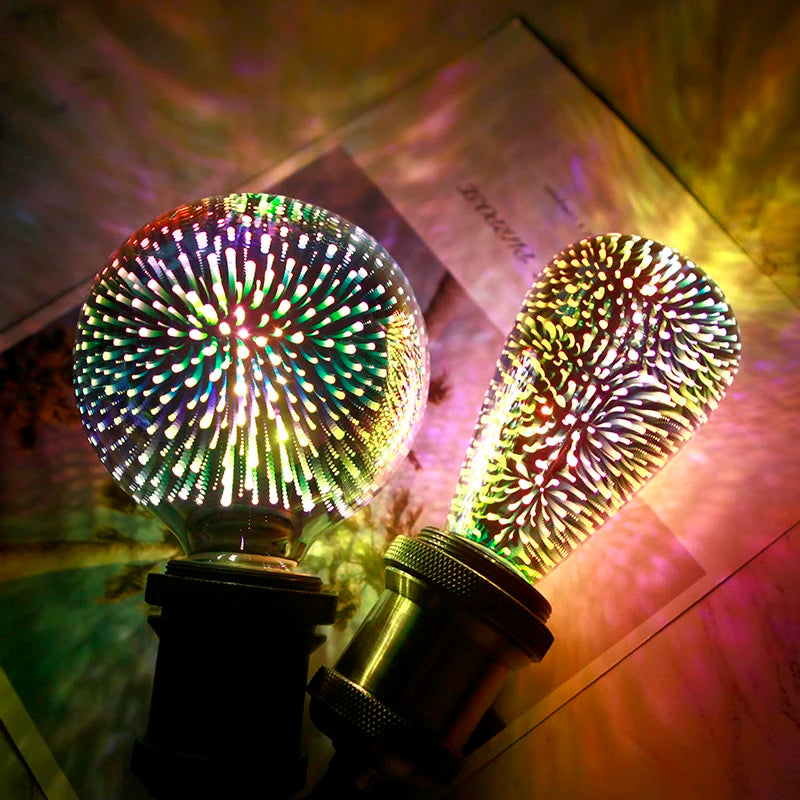 3D Colorful LED Edison Fireworks Bulb E27 220V by HitMyNeed