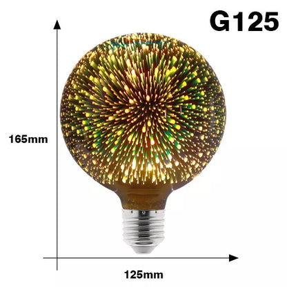 3D Colorful LED Edison Fireworks Bulb E27 220V g125 by HitMyNeed