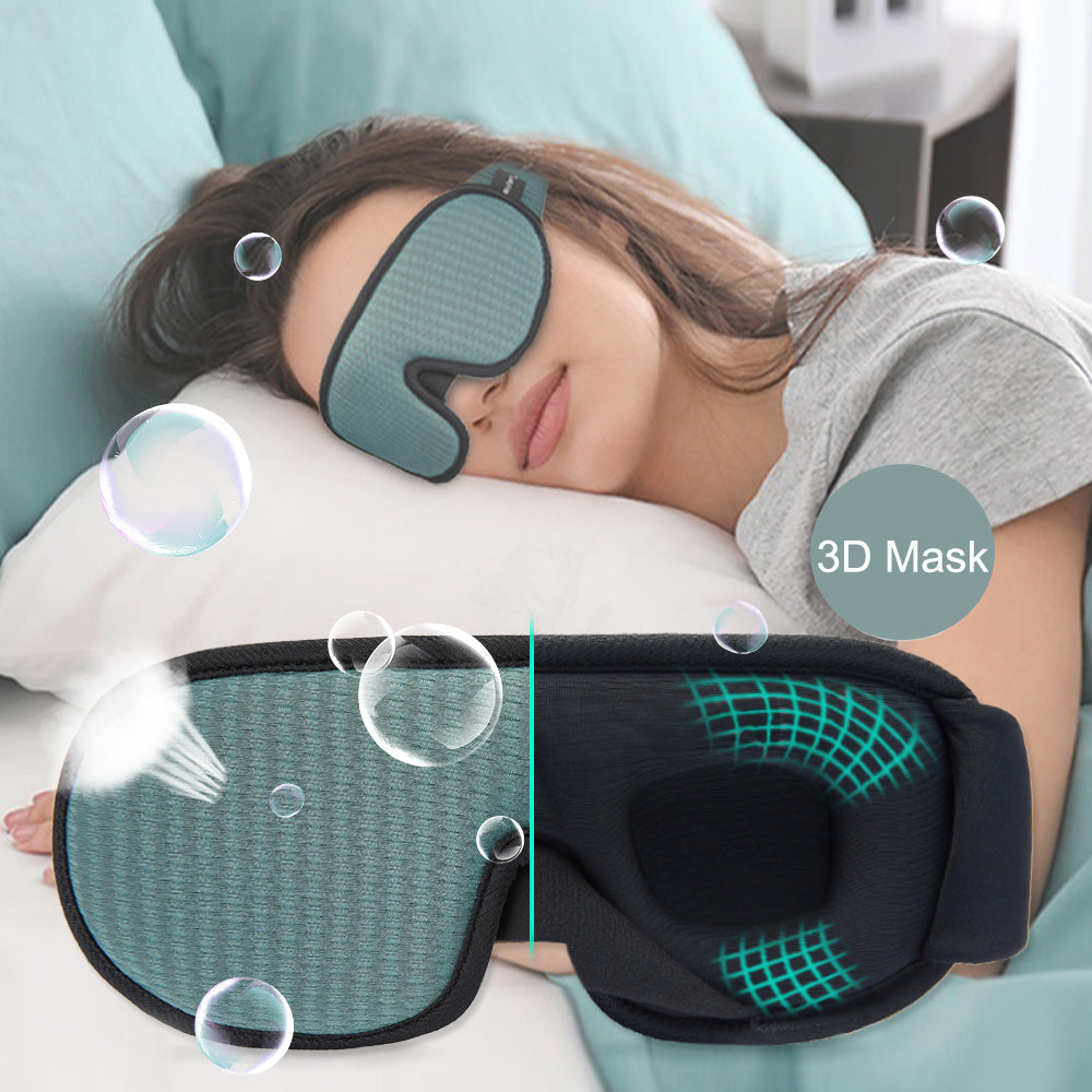 3D Contoured Sleep Mask with Light Blocking Design by HitMyNeed