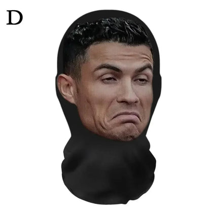 3D CR7 & Messi Ice Silk Seamless Face Mask ya22 by HitMyNeed