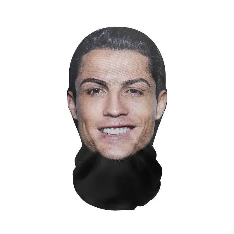 3D CR7 & Messi Ice Silk Seamless Face Mask ya7 by HitMyNeed