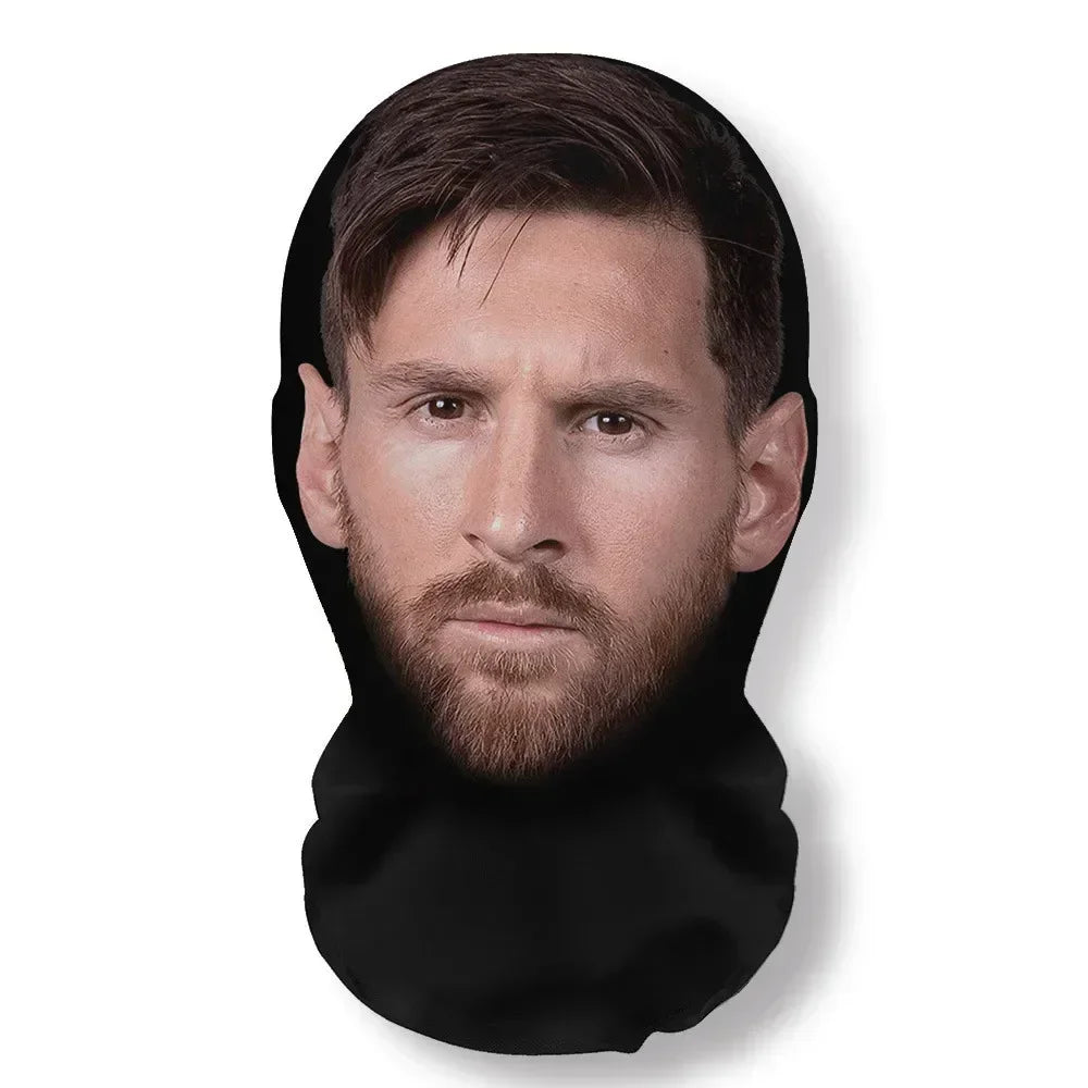 3D CR7 & Messi Ice Silk Seamless Face Mask ya8 by HitMyNeed