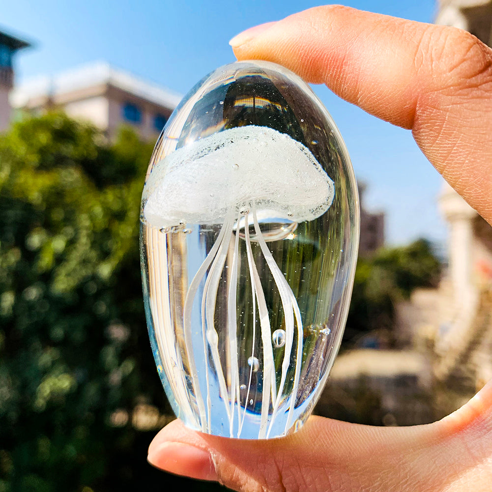 3D Crystal Jellyfish Paperweight Desk Decor by HitMyNeed