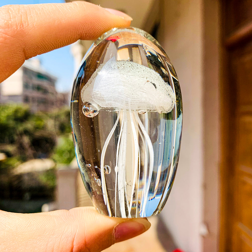 3D Crystal Jellyfish Paperweight Desk Decor by HitMyNeed
