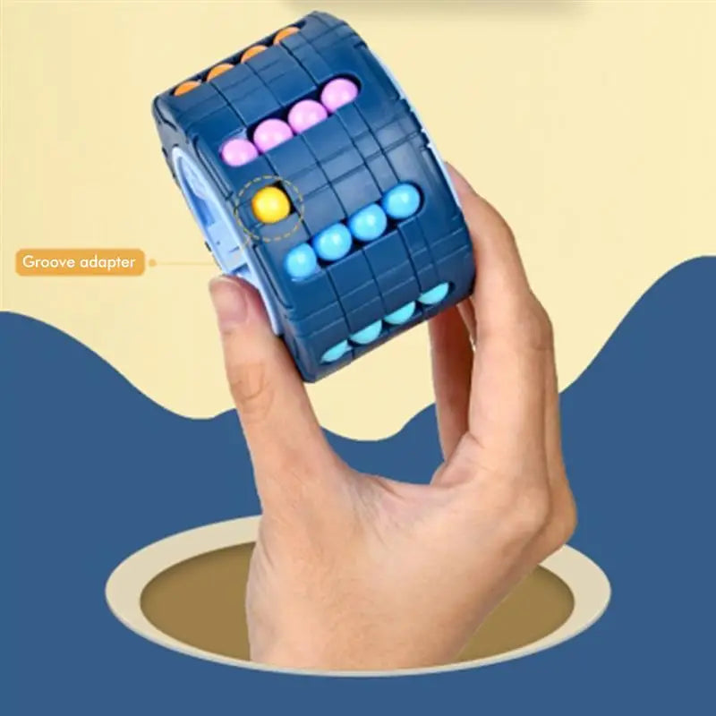 3D Cylinder Cube Montessori Rotating Bean Puzzle Toy by HitMyNeed