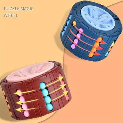 3D Cylinder Cube Montessori Rotating Bean Puzzle Toy by HitMyNeed