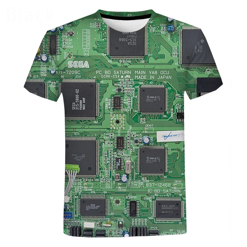 3D Electronic Chip Oversized Unisex T‑Shirt vip1 4xl by HitMyNeed