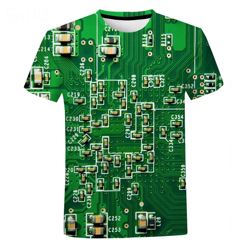 3D Electronic Chip Oversized Unisex T‑Shirt vip3 l by HitMyNeed
