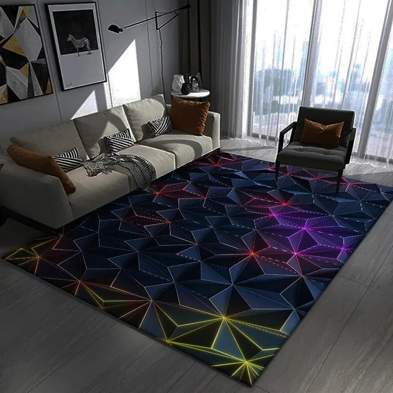 3D Geometric Dark Gaming & Bedroom Area Rug 6.0 40x60cm by HitMyNeed