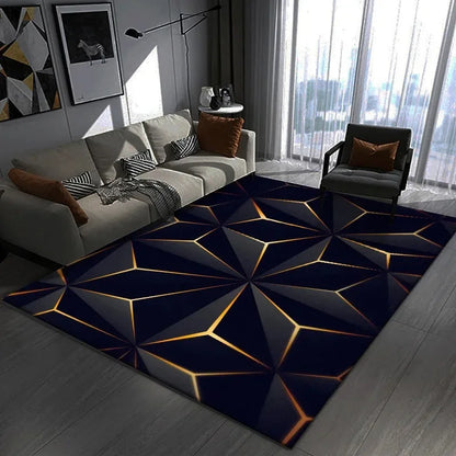 3D Geometric Dark Gaming & Bedroom Area Rug 8.0 40x60cm by HitMyNeed