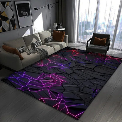 3D Geometric Dark Gaming & Bedroom Area Rug 9.0 40x60cm by HitMyNeed