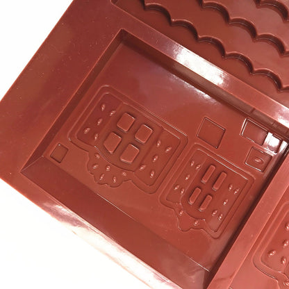 3D Gingerbread House Silicone Mold Set (2pcs) by HitMyNeed