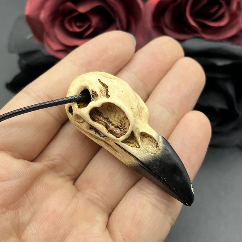 3D Gothic Raven Skull Resin Necklace 1.0 by HitMyNeed