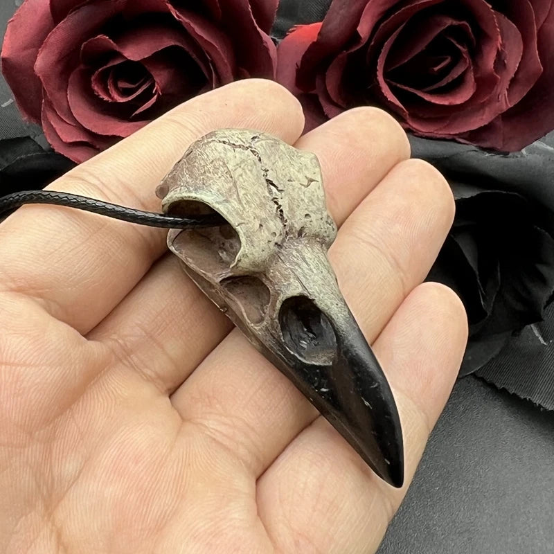 3D Gothic Raven Skull Resin Necklace 2.0 by HitMyNeed