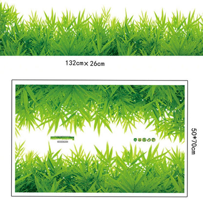 3D Green Grass Wall Sticker, 132 x 26 cm PVC Decal by HitMyNeed