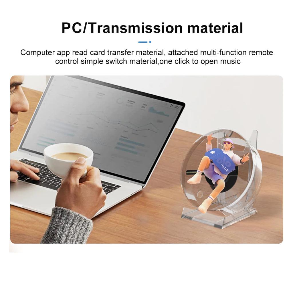 3D Holographic LED Desktop Fan Screen with Audio by HitMyNeed