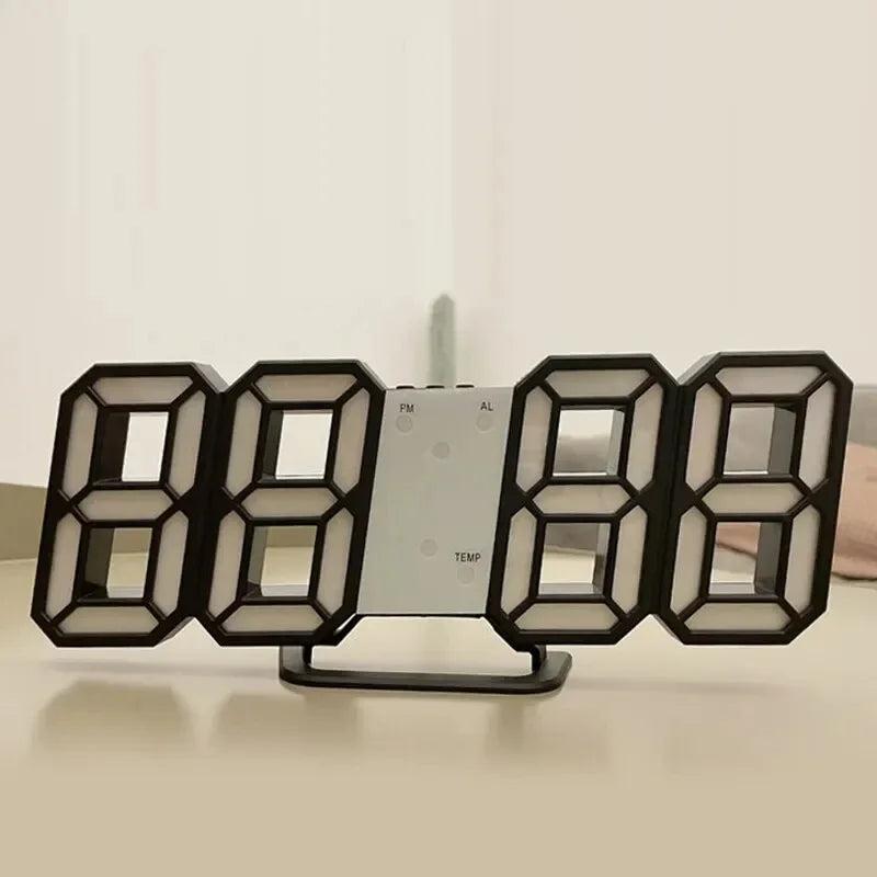 3D LED Digital Wall Clock with Date, Temp & Alarm by HitMyNeed