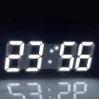 3D LED Digital Wall Clock with Date, Temp & Alarm by HitMyNeed