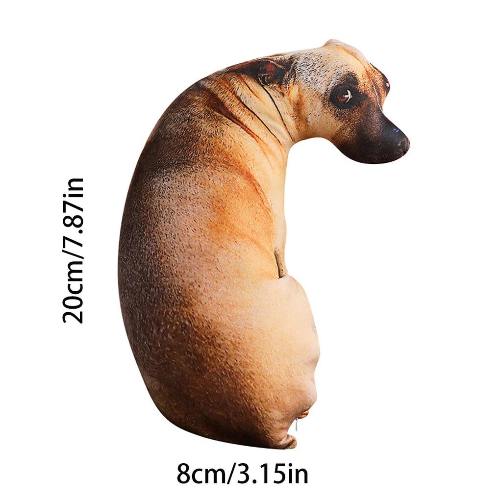 3D Lifelike Bendable Dog Head Throw Pillow Cushion by HitMyNeed