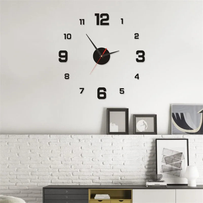 3D Luminous DIY Frameless Acrylic Wall Clock by HitMyNeed
