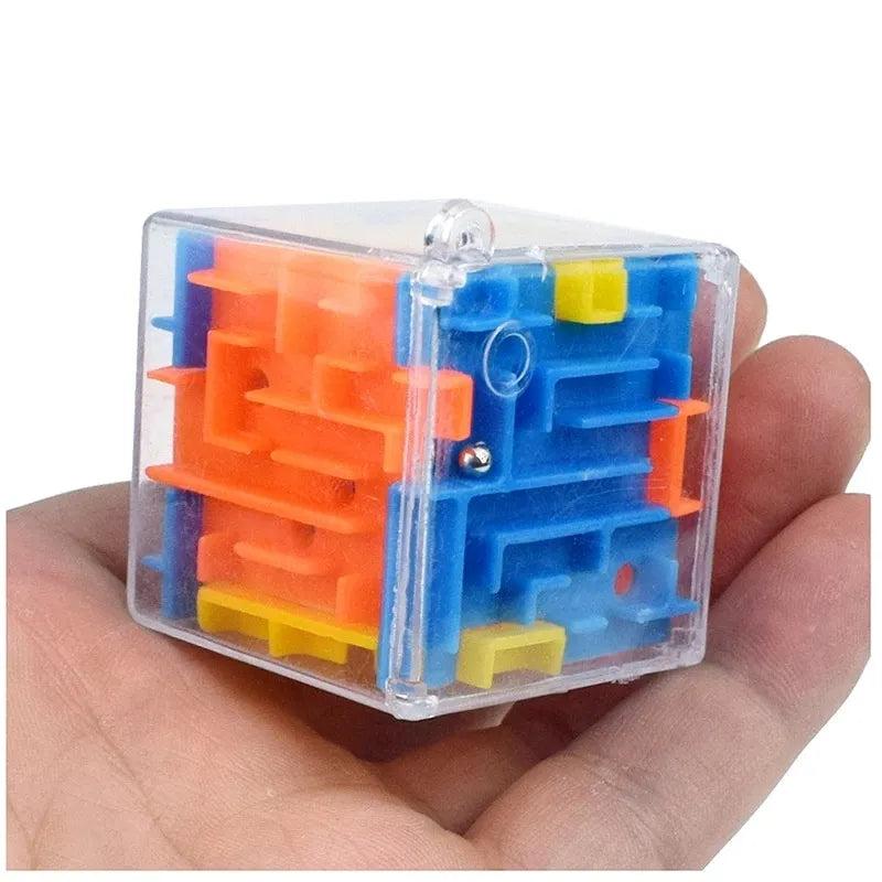 3D Maze Cube Transparent Rolling Ball Puzzle Toy by HitMyNeed