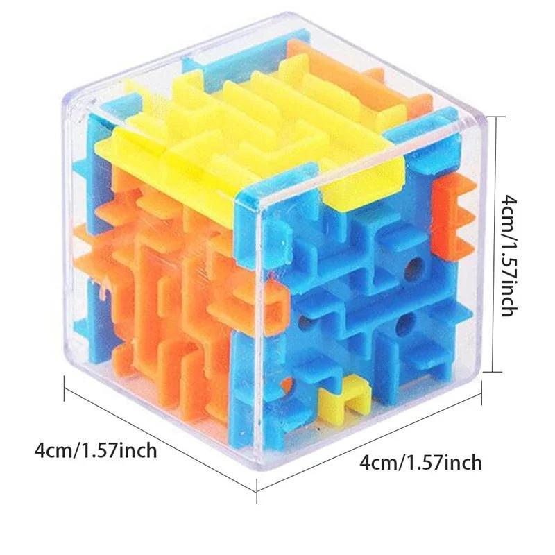 3D Maze Cube Transparent Rolling Ball Puzzle Toy by HitMyNeed