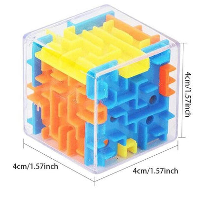 3D Maze Cube Transparent Rolling Ball Puzzle Toy by HitMyNeed