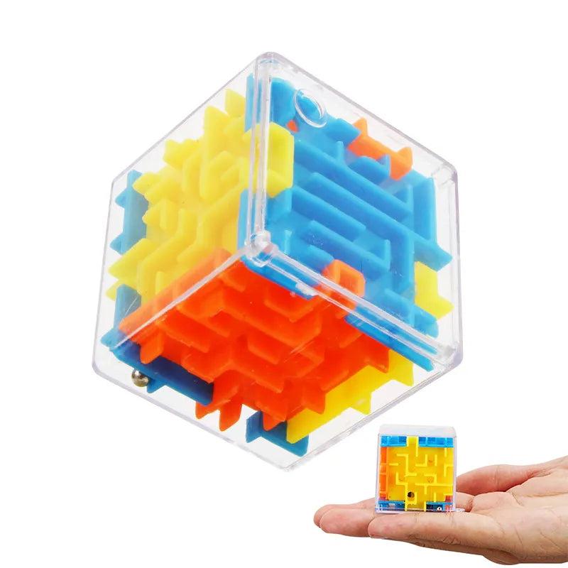 3D Maze Cube Transparent Rolling Ball Puzzle Toy by HitMyNeed