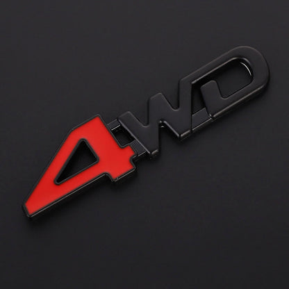 3D Metal 4WD 4X4 Car Emblem Badge Sticker 4wd-black by HitMyNeed