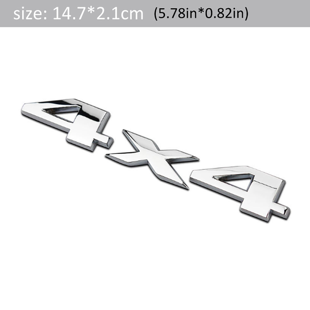 3D Metal 4WD 4X4 Car Emblem Badge Sticker 4x4-sliver by HitMyNeed