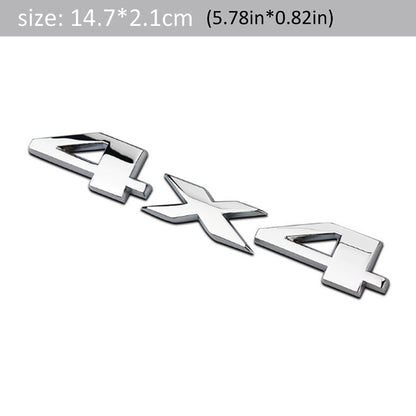 3D Metal 4WD 4X4 Car Emblem Badge Sticker 4x4-sliver by HitMyNeed