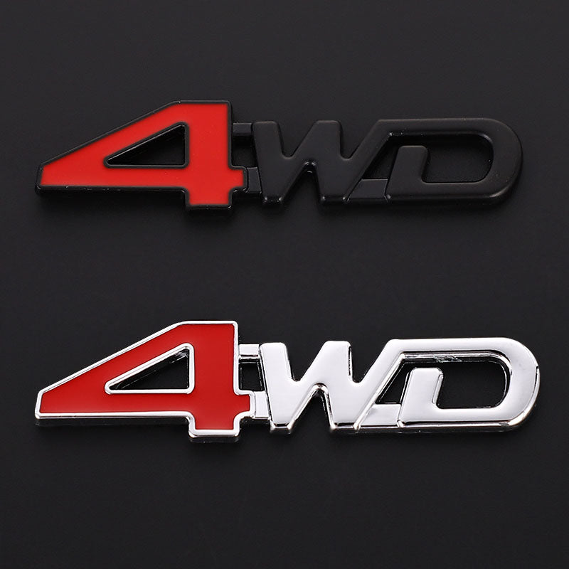3D Metal 4WD 4X4 Car Emblem Badge Sticker by HitMyNeed