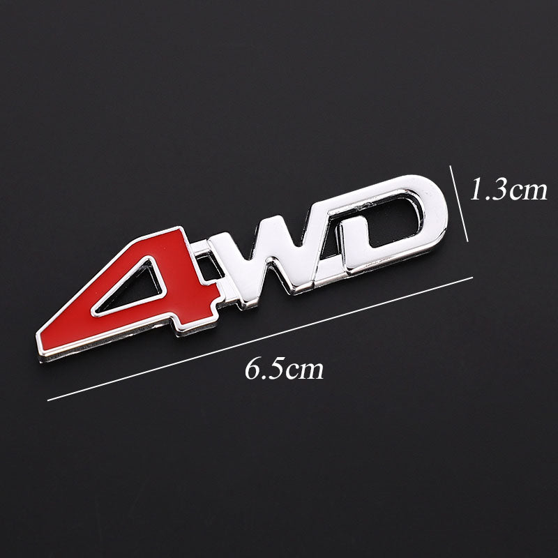 3D Metal 4WD 4X4 Car Emblem Badge Sticker by HitMyNeed