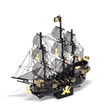 3D Metal Black Pearl Ship Model Puzzle for Adults by HitMyNeed