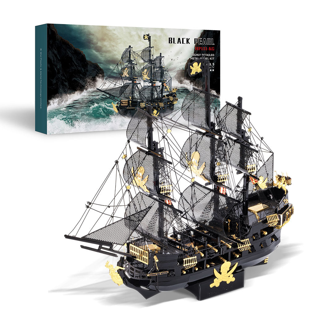 3D Metal Black Pearl Ship Model Puzzle for Adults by HitMyNeed