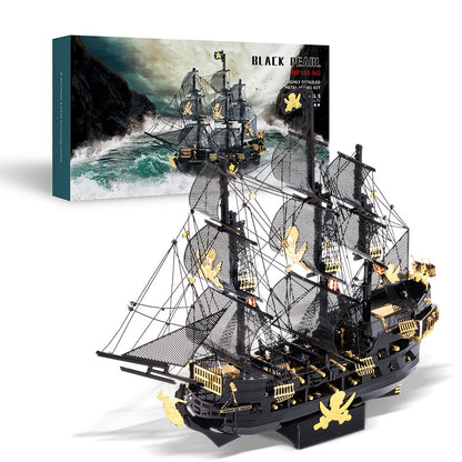 3D Metal Black Pearl Ship Model Puzzle for Adults by HitMyNeed