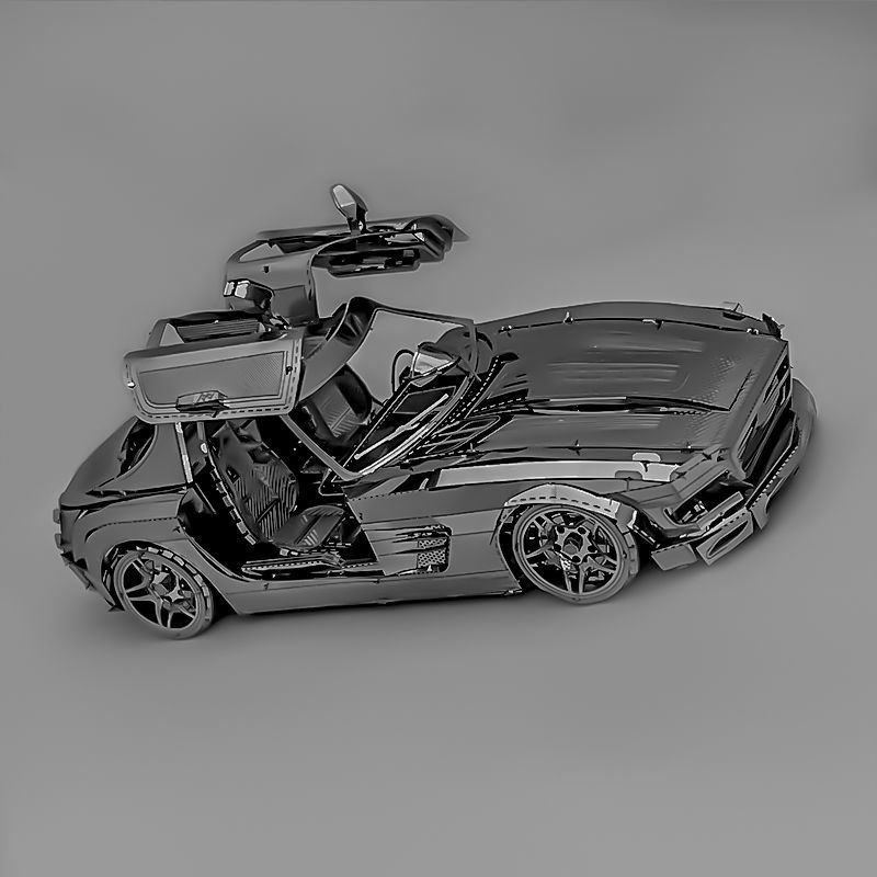 3D Metal Butterfly Wing Sports Car Model Kit by HitMyNeed
