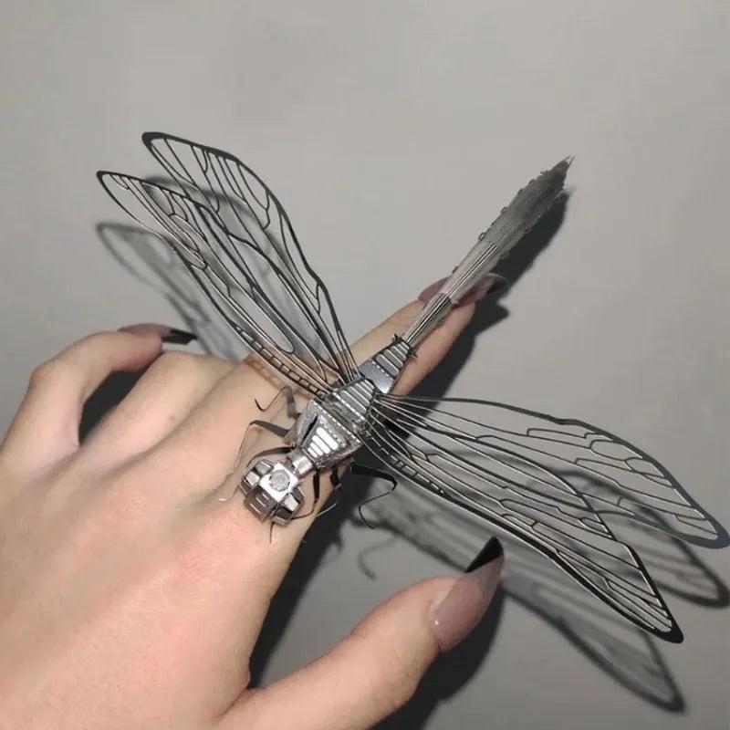 3D Metal Dragonfly Puzzle DIY Model Kit for Adults by HitMyNeed