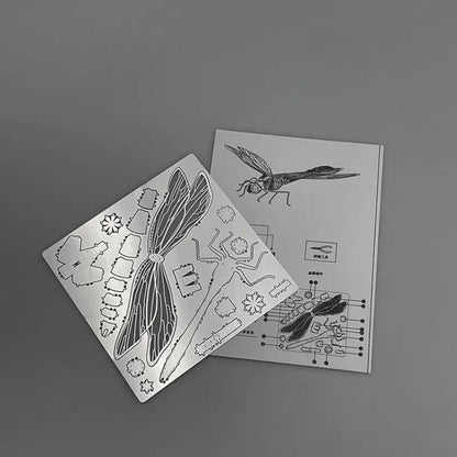 3D Metal Dragonfly Puzzle DIY Model Kit for Adults by HitMyNeed