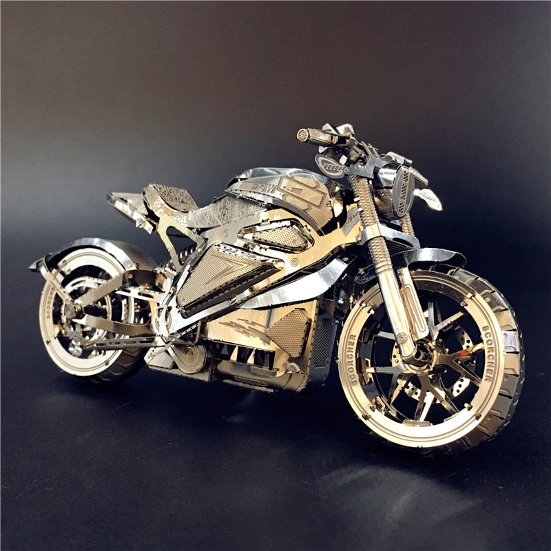 3D Metal Motorcycle Puzzle Model for Adults by HitMyNeed