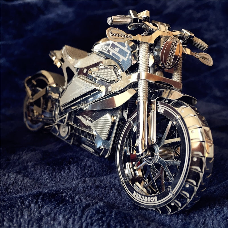3D Metal Motorcycle Puzzle Model for Adults by HitMyNeed