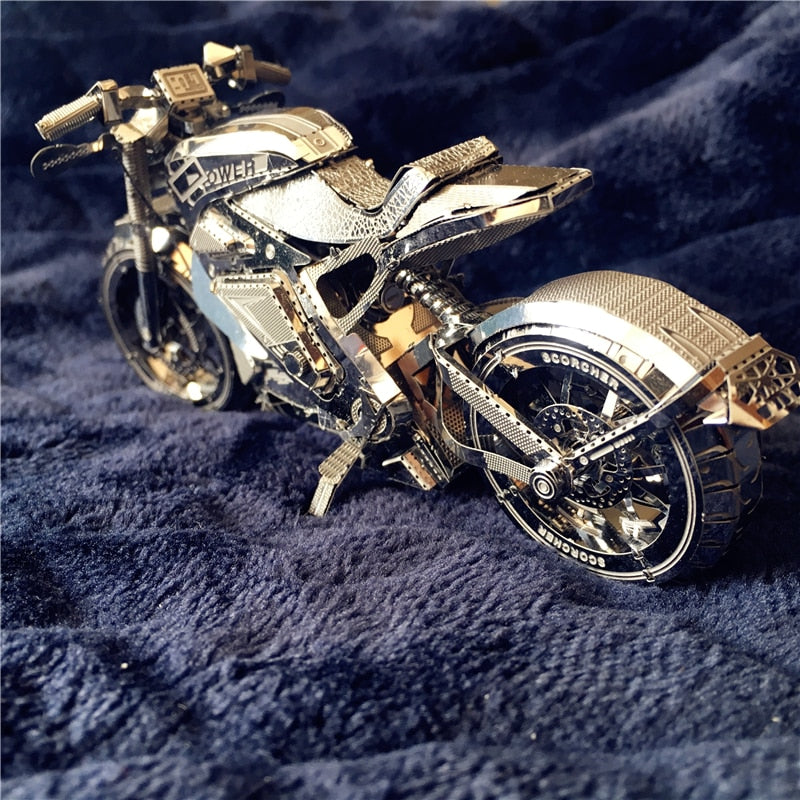 3D Metal Motorcycle Puzzle Model for Adults by HitMyNeed
