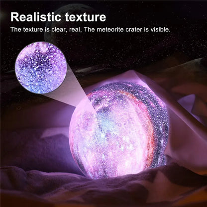 3D Moon Lamp 16-Color Rechargeable Night Light by HitMyNeed