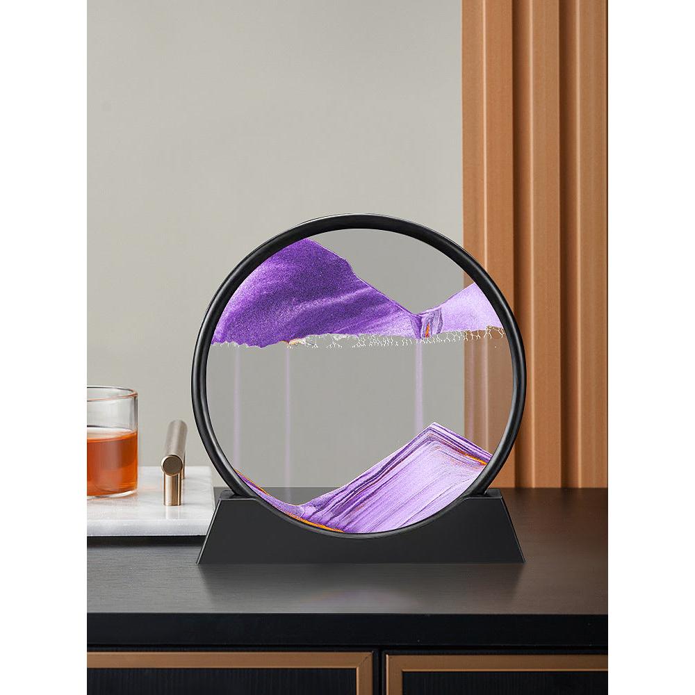 3D Moving Sand Art Round Glass Deep Sea Decor by HitMyNeed