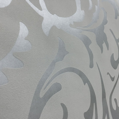 3D Non-Woven Wallpaper with Luxurious Pattern, Grey by HitMyNeed