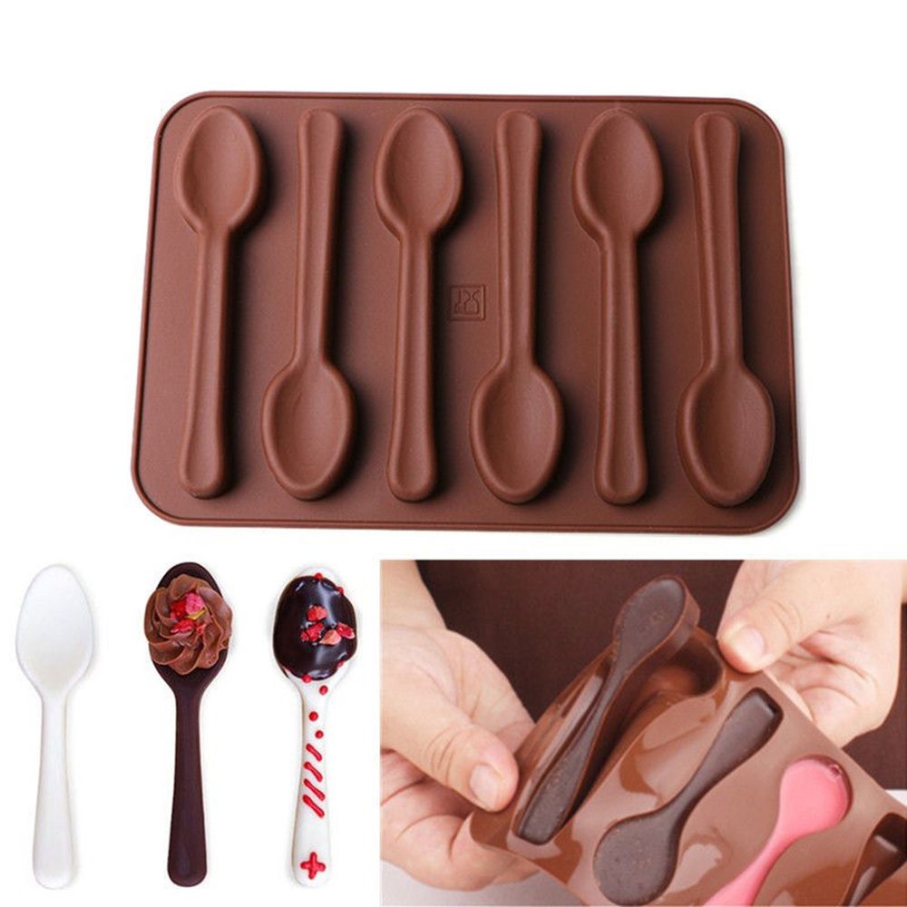 3D Oven Safe Silicone Spoon Mold, 6 Cavities by HitMyNeed